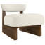 Fauteuil d'appoint en cuir Vetra Lystra-121555200-121555202