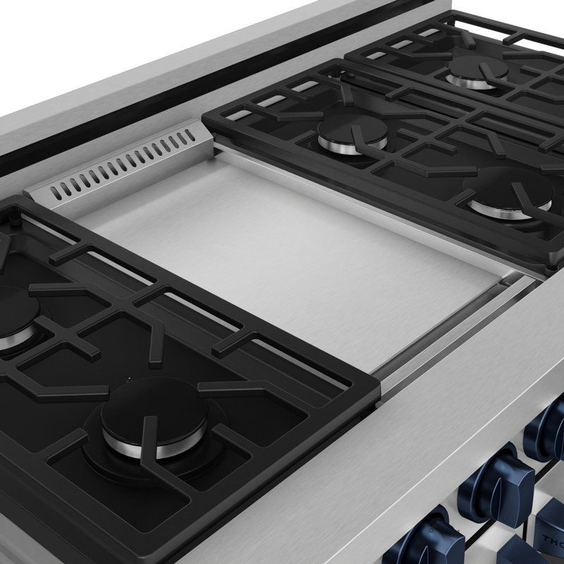 Cuisinière à gaz professionnelle 48 po avec double four en acier inoxydable Gordon Ramsay de THOR Kitchen