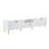 Gaines Contemporary Rectangular TV Stand with Cord Management in White High Gloss