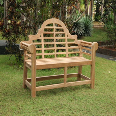 Landin Solid Wood Teak Outdoor Bench