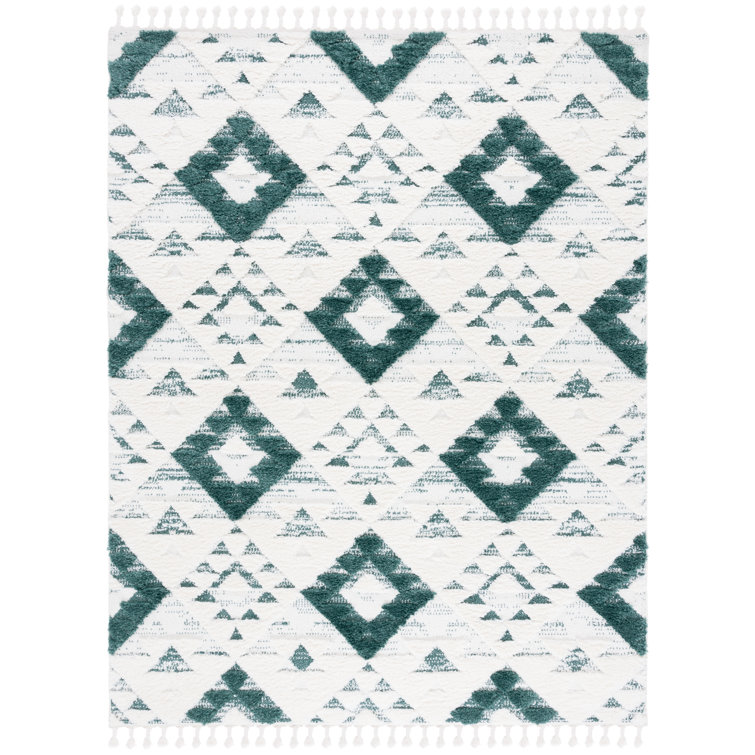 Imraan Tassel Shag Performance Geometric Rug