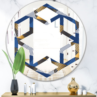 Miroir mural Waves V Hexagon Star Eclectic