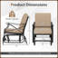 Chaise berçante d'extérieur 2 pièces