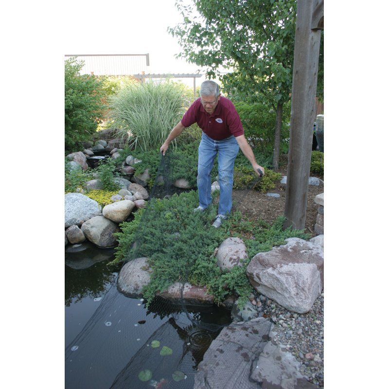 Aquascape 28' x 30' Black Protective Pond Netting with Stakes