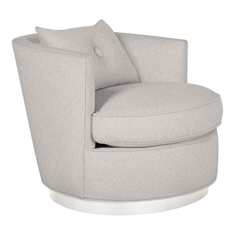 Michael Weiss 34" Bernadette Swivel Chair, Casa Blanca, Navada Granite