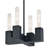 Jeterson 4 - Light Steel Dimmable Chandelier