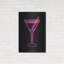 Art mural en métal Ebern Designs «Neon Martini Glass 1» par Momart-88738749