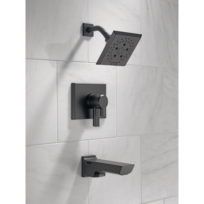 Garniture de robinet de baignoire et douche avec poignées leviers et technologie H2okinetic Piv total 17 Series
