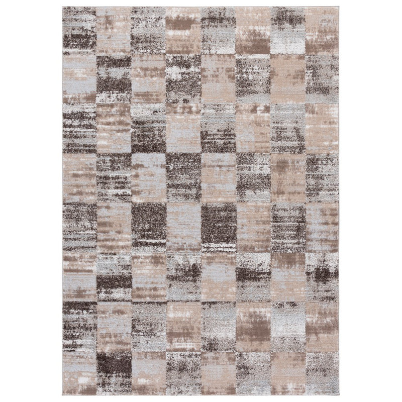 Wave Performance Checkered Indoor Rug, Rectangle 8' x 10'