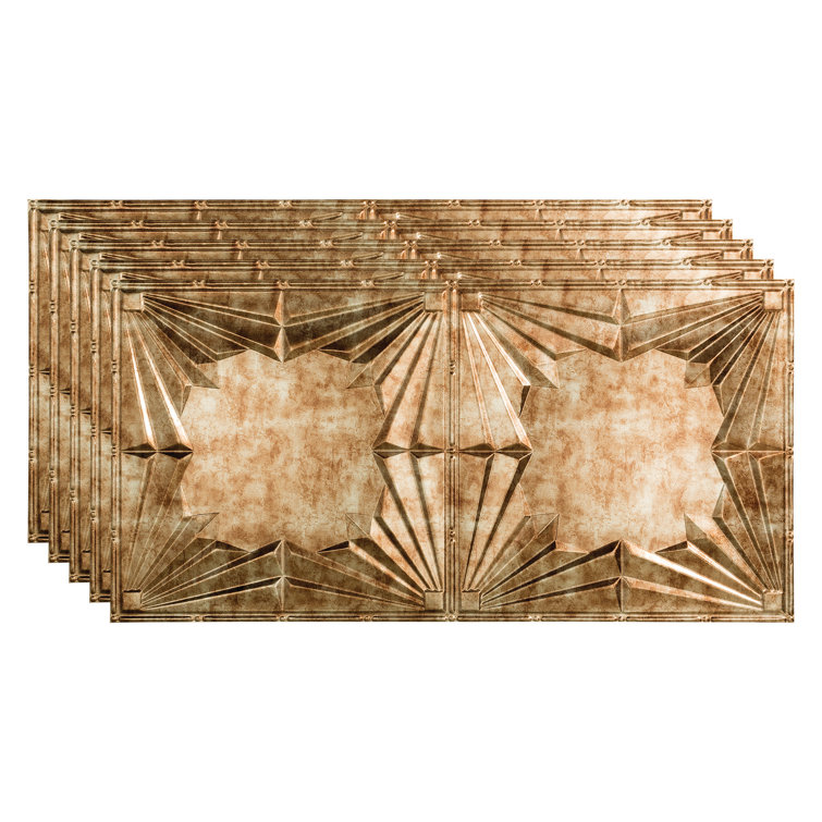 24.375'' L x 48.375'' W Textured Vinyl Glue Up Ceiling Tile
