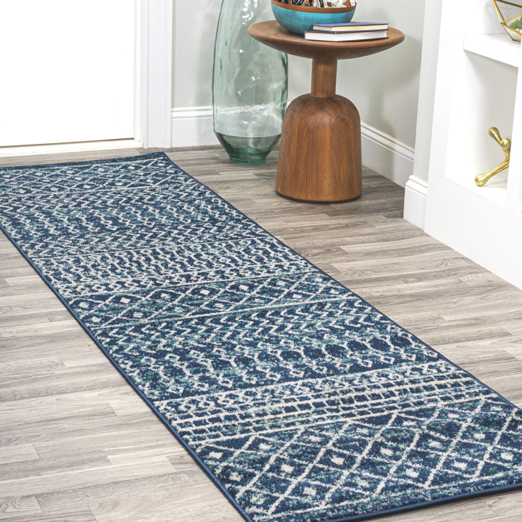 Bouvard Moroccan Vintage Geometric Navy/Cream Rug