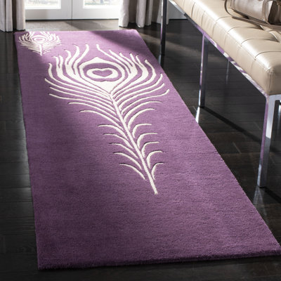 Tapis mauve touffeté à la main Nonia