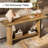 55-Inch Console Table With Storage, Rustic Brown 2-Tier Entryway Table For Living Room, Hallway, Entrance