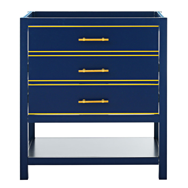17.70'' Single Bathroom Vanity Base Only, Blue