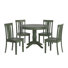 Alexa-Mae 4 - Person Solid Wood Top Pedestal Dining Set