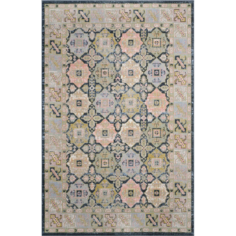 Taslin Rug, Blue, Rectangle 6'1'' x 9'