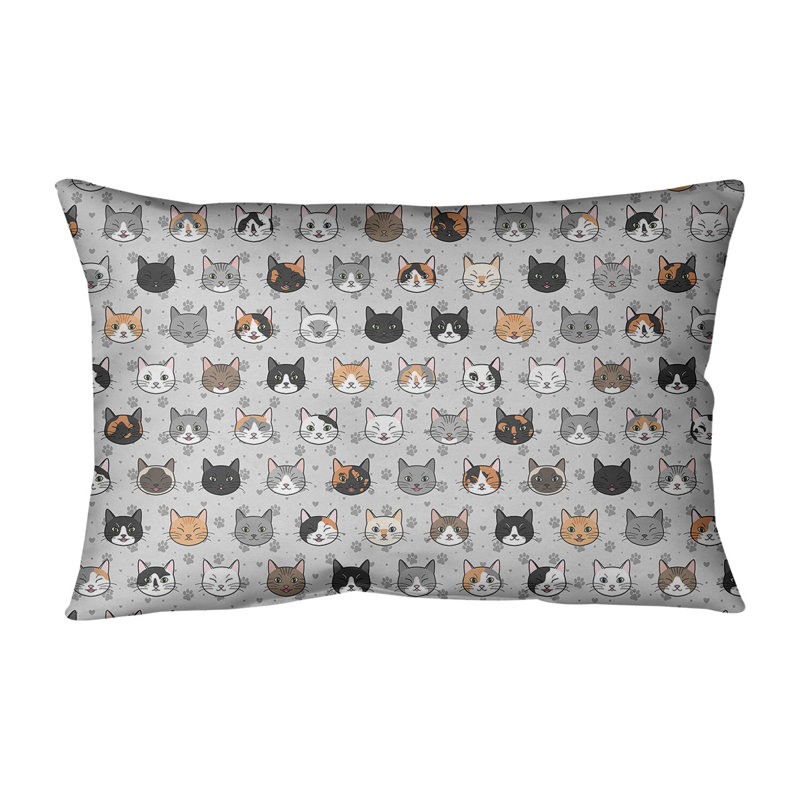 Coussin lombaire pour chat Katelyn Elizabeth, Pas de bourre, Gris, H 21,5 po x l 31 po