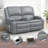 Power Reclining Loveseat Sofa with Removable Armrest and Remote Control, RV Couch Home Theater Seating with Storage & USB Ports,Cup Holder-128998945