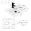24" Intergrated Sink Top, Zinc Alloy Faucet, Solid Brass Pop up Drain