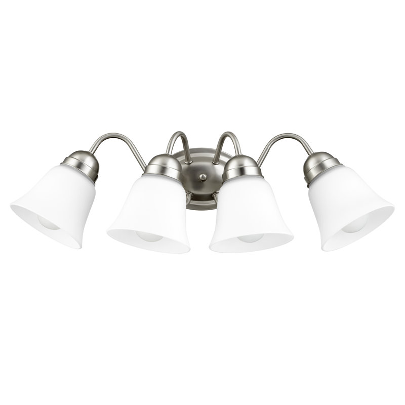 4 - Light Dimmable Vanity Light, Satin Nickel