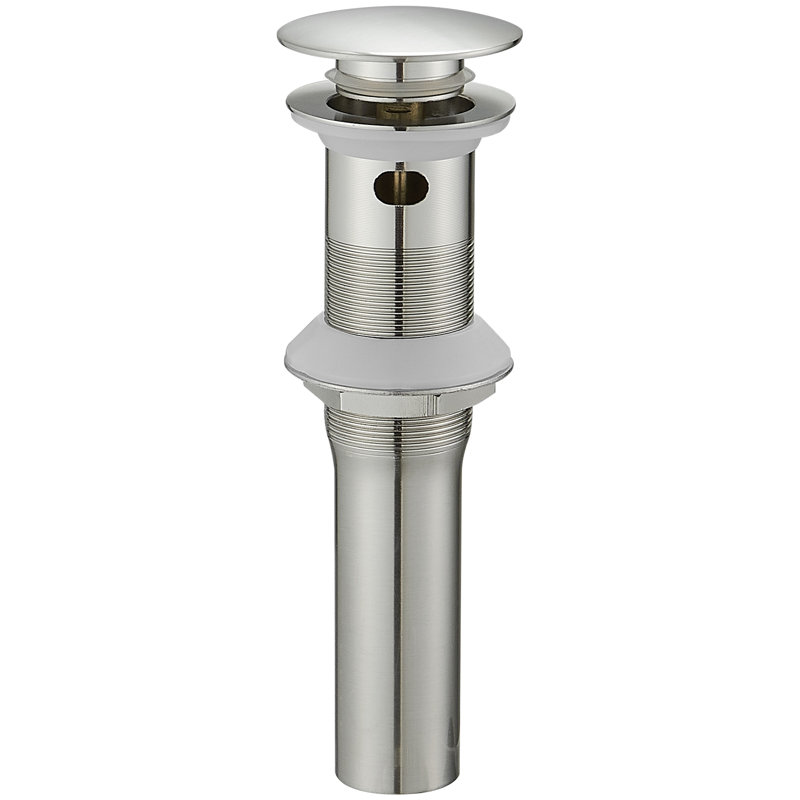 Drain escamotable de lavabo de salle de bain l 8,14 po Oui, Nickel brossé