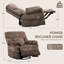Fauteuil inclinable oscillant électrique moderne en velours côtelé, fauteuil berçant pivotant avec massage chauffant et ports de charge, brun -2142837520