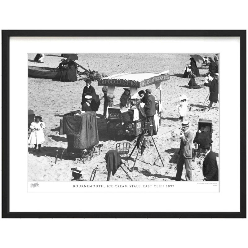 Bournemouth, Ice Cream Stall, East Cliff 1897 by Francis Frith - Single Picture Frame Print, 28cm H x 36cm W x 2.3cm D