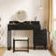 Bureau de coiffeuse avec tabouret et miroir DEL Grosmark-1374595227