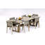 7 Pcs Grade-A Weathered Teak Wood Dining Set: 98" Sema Rectangle Table  And 6 Sema Armless Chairs #11Se3300-1645559219