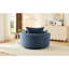Fauteuil d'appoint pivotant 360 avec coussin double couche, revêtement en velours côtelé et 3 coussins de dossier favorisant le confort en soutien lombaire bleu amovible Rotation silencieuse-73393118