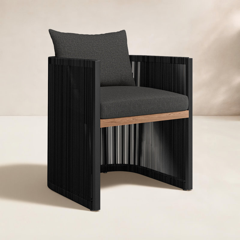 Chaise avec accoudoirs à dossier Windsor en tissu Fifer