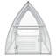 Cage à lapin argenté en acier galvanisé 41,3 po x 47,2 po-25361081