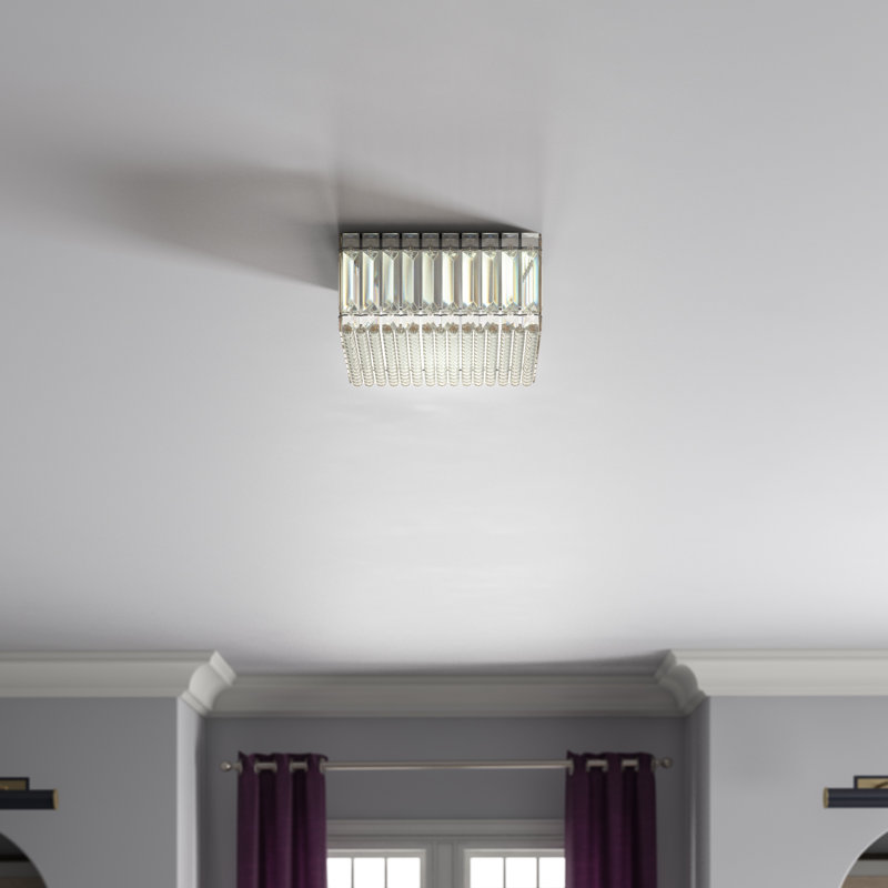 Quantum 4 - Light Flush Mount, 6" H x 12" W x 12" D, Spectra Clear