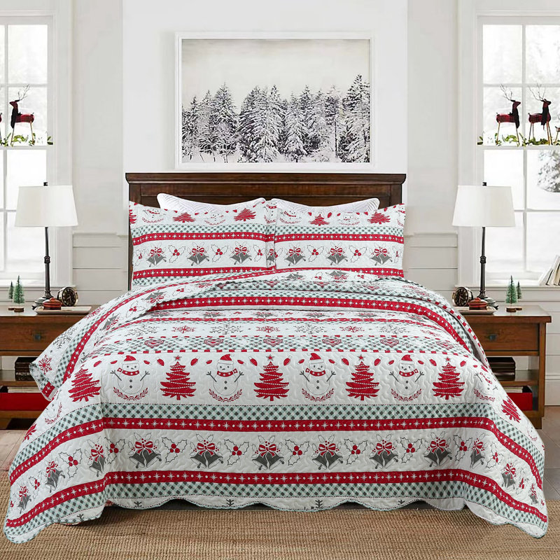 Ensemble de courtepointe Madielynn, Courtepointe grand + 2 couvre-oreillers standard