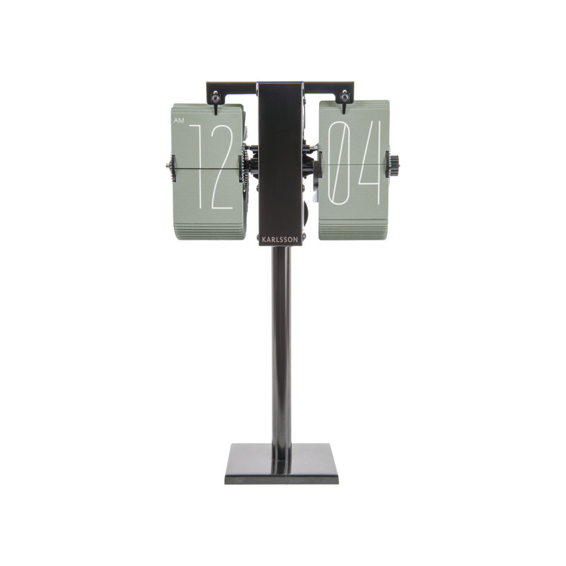 Modern Analog Metal Quartz Tabletop Clock, Green