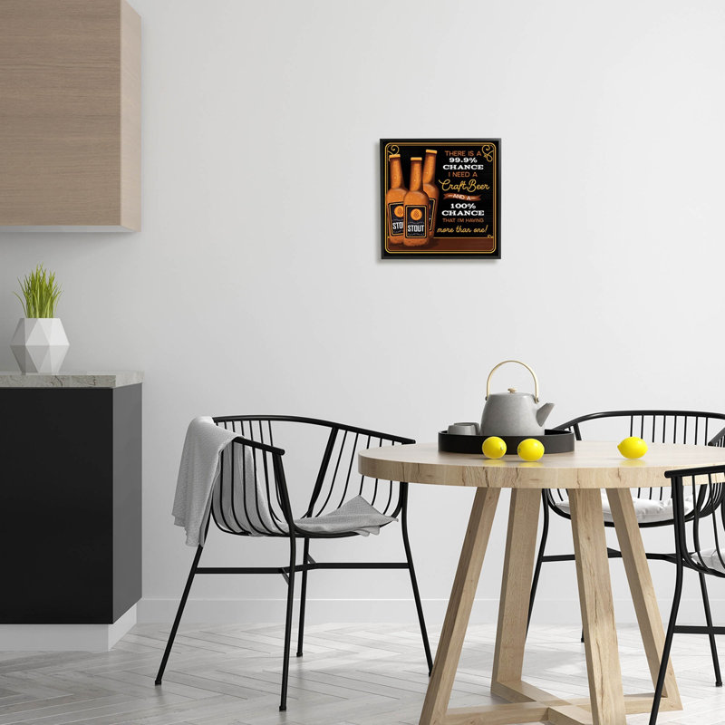 «More Than One Craft Beer», art de la giclée encadrée par Mollie B., Giclée encadrée noir minuit