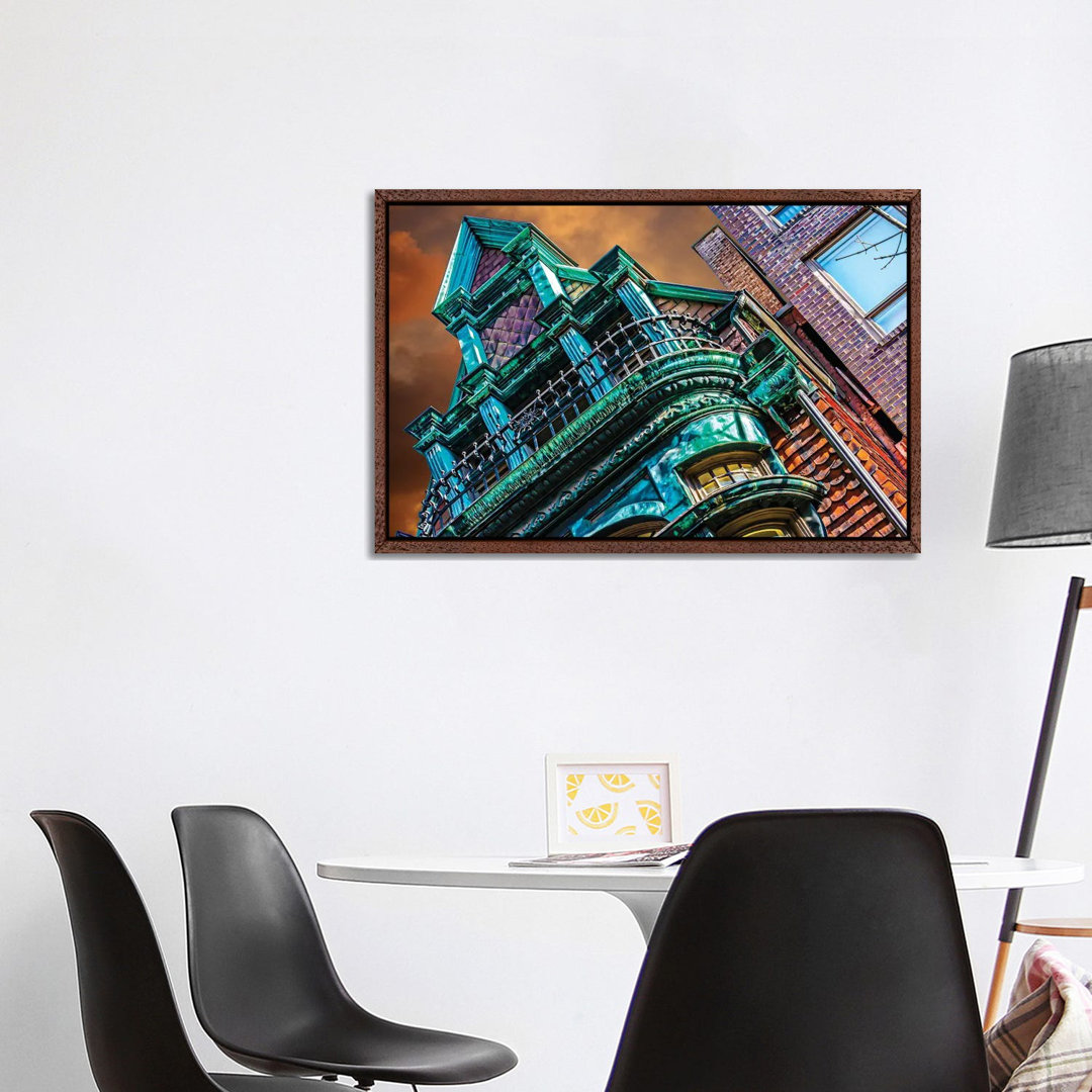 Victorian On Dearborn And Goethe Chicago von Raymond Kunst - Gallery-Wrapped Canvas Giclée on Canvas