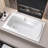 60 In. X 36 In. Rectangular Acrylic Soaking Drop-In Bathtub,Rectangle Deep Drop-In Soaking Tub With Integrated Handrail And Headrest, Glossy White Bathtubs