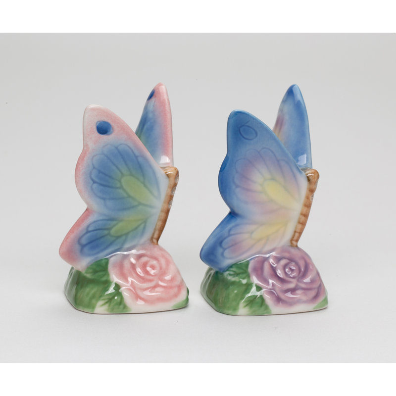 Ensemble salière et poivrière papillon Cosmos