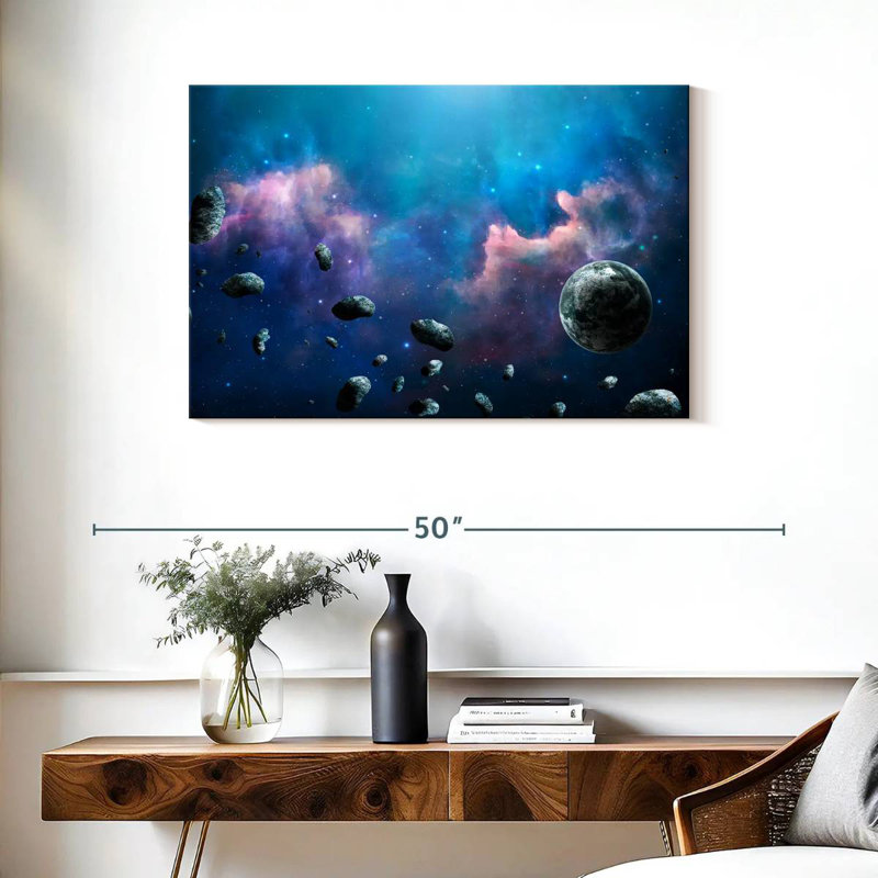 Oberle Floating Asteroids, 24" H x 36" W