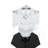 2.4X2.4X5.9" Black And Clear Two Tiered Square Candle Holder