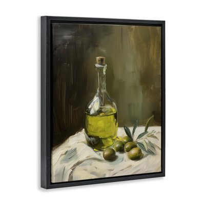 Cadre flottant Olive Oil Still Life, design par Arlington Prints