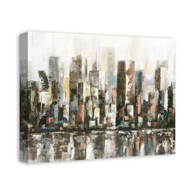 Paysage urbain réfléchissant - Peinture