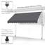 118" L Manual Retractable Awning For Patio Balcony Courtyard-108468690-108468692
