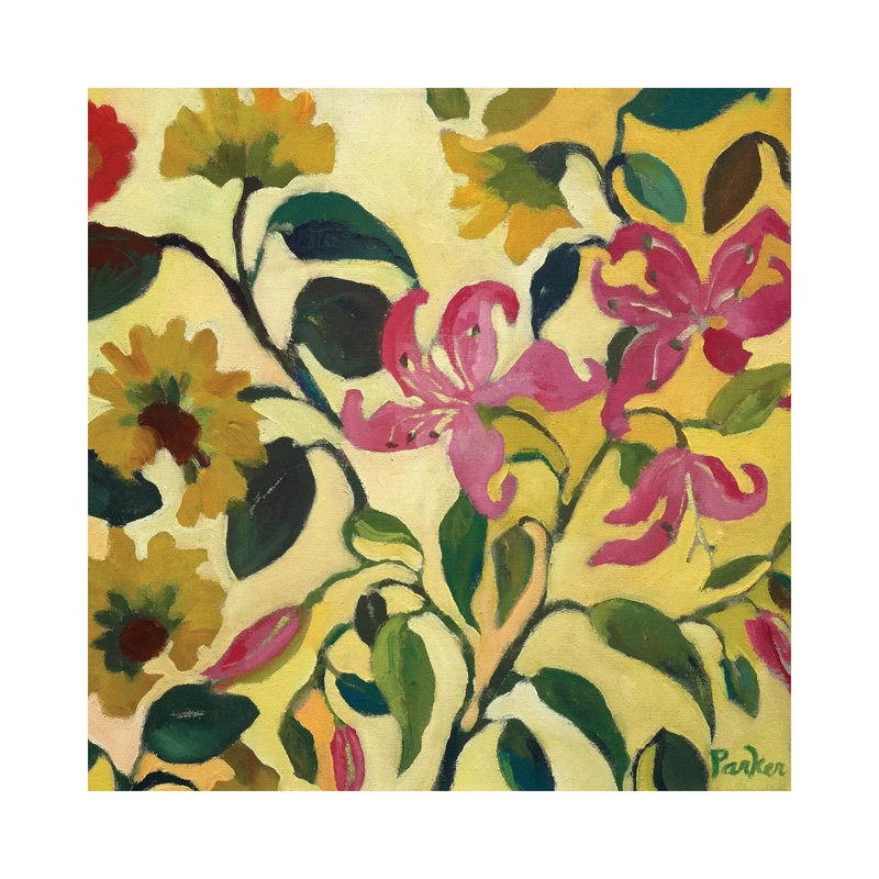 Pink Lilies by Kim Parker - Wrapped Canvas Print, 66.04 cm H x 66.04 cm W x 1.91 cm D