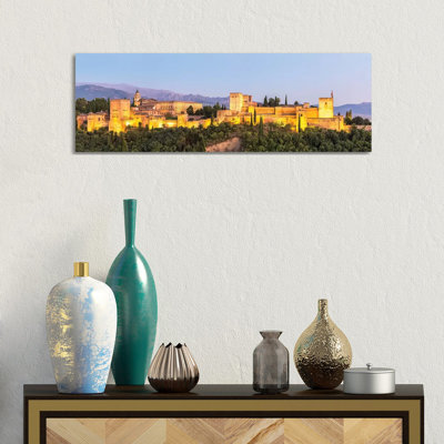 Alhambra Palace At Night, Granada by Matteo Colombo - Wrapped Canvas Panoramic Gallery-Wrapped Canvas Giclée