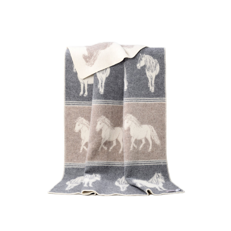  Ponies Wool Blanket