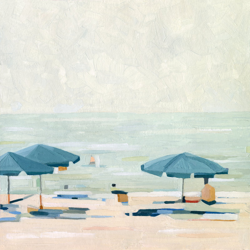 «If It's the Beaches II» par Emma Scarvey - reproduction d'art sur toile, H 36 po x l 36 po, Toile encadrée, Noir