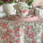 Round Tablecloth - Pink and Green Floral pattern-108347023