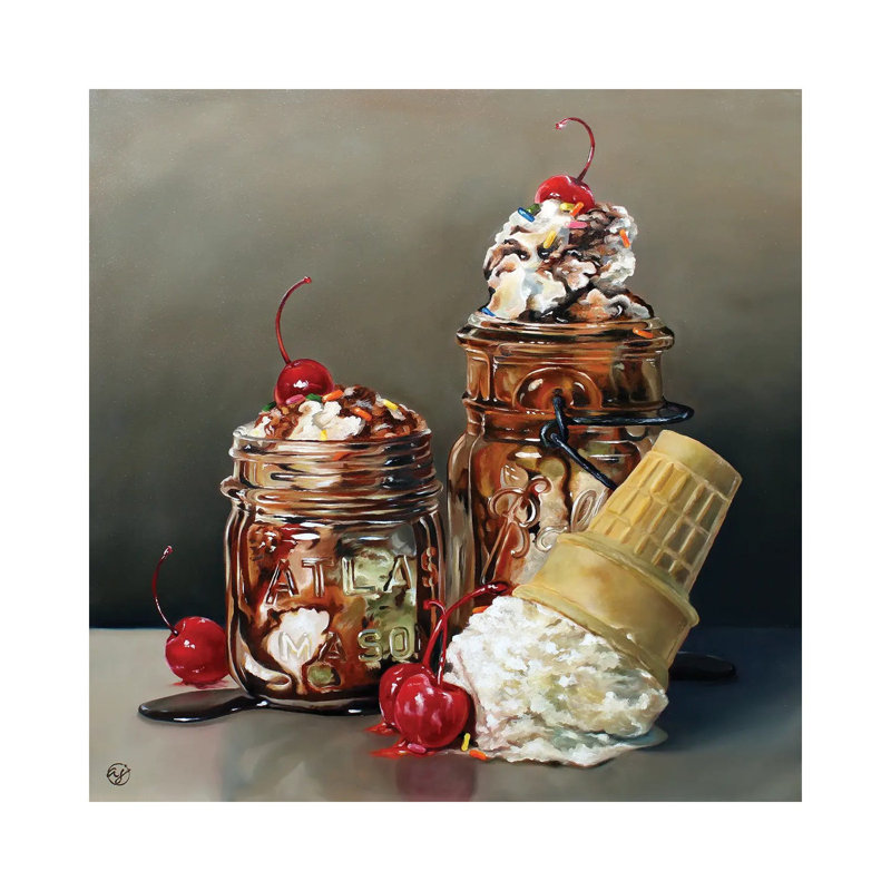 Ice Cream Social by Abra Johnson - Wrapped Canvas Gallery-Wrapped Canvas Giclée, 45.72 cm H x 45.72 cm W
